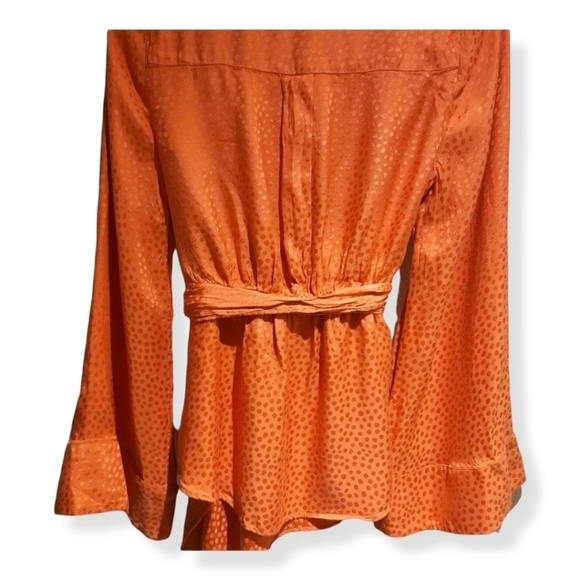 bcbgmaxazria Women's Long Sleeve Wrap |  Papaya Kimono Top - Picture 2 of 6